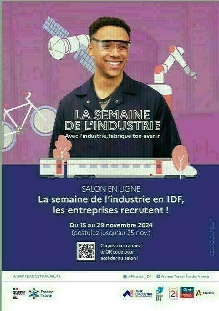 Salon digital: Semaine de l’industrie en IDF, les entreprises recrutent !