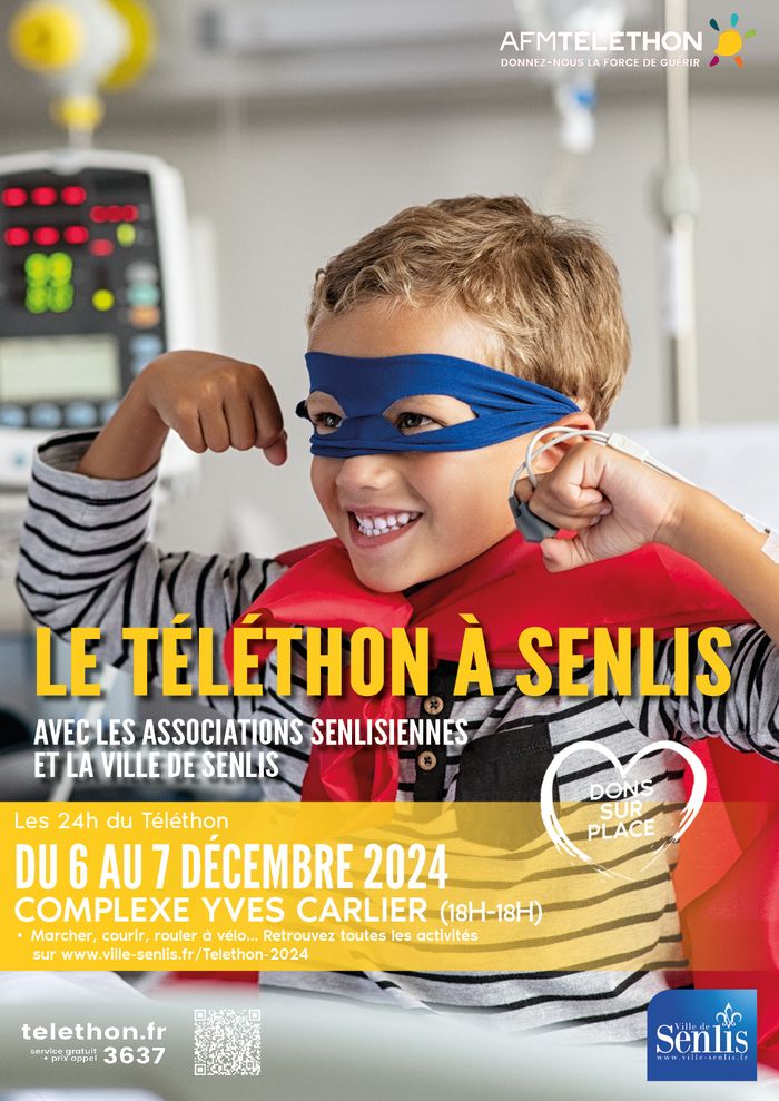 Les associations senlisiennes et la ville de Senlis se réunissent pour les 24 Heures du Téléthon  Venez marcher, courir et rouler la solidarité !