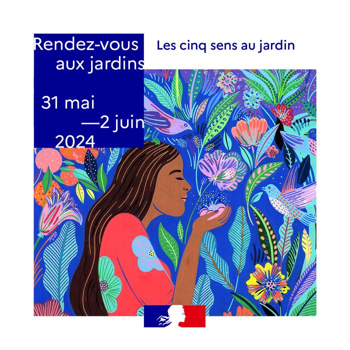 Im Rahmen der 21\. Ausgabe der «Rendez-vous aux jardins» unter dem Thema: Die fünf Sinne im Garten, 25 Schüler der Abschlussklasse des Gymnasiums Renoir in Cagnes-sur-Mer, Spezialität Arts-plas...