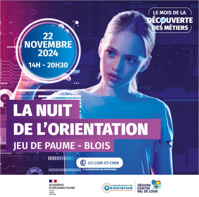 La Nuit de l'orientation à Blois est une occasion unique  de découvrir le monde de l’entreprise et des différents métiers au contact direct de professionnels mobilisés pour cette action.