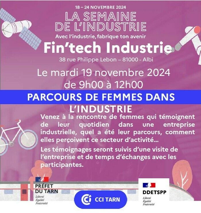 Présentation de parcours de femmes dans le monde de l'industrie