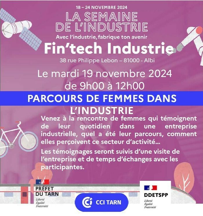 Présentation de parcours de femmes dans le monde de l'industrie