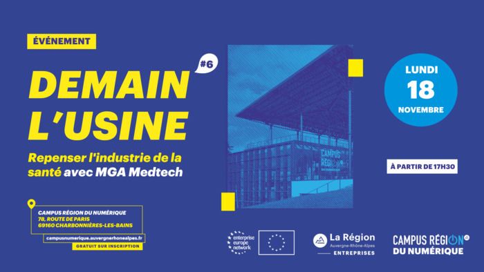 Participez à Demain l'Usine #6, un événement sur l'industrie 4.0, mettant en lumière les initiatives des plateformes technologiques de l'Usine du Campus Région du numérique !