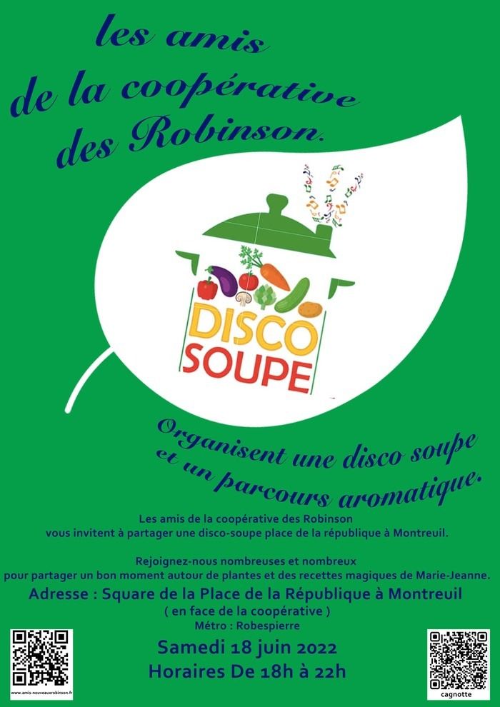 Disco soupe des amis de la coopérative des Robinson