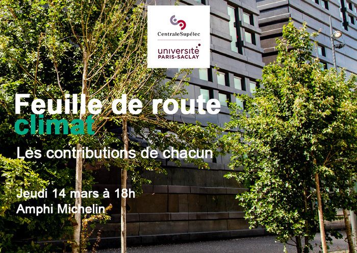 Amphi de présentation et d'échanges de la feuille de route climat destiné aux étudiants