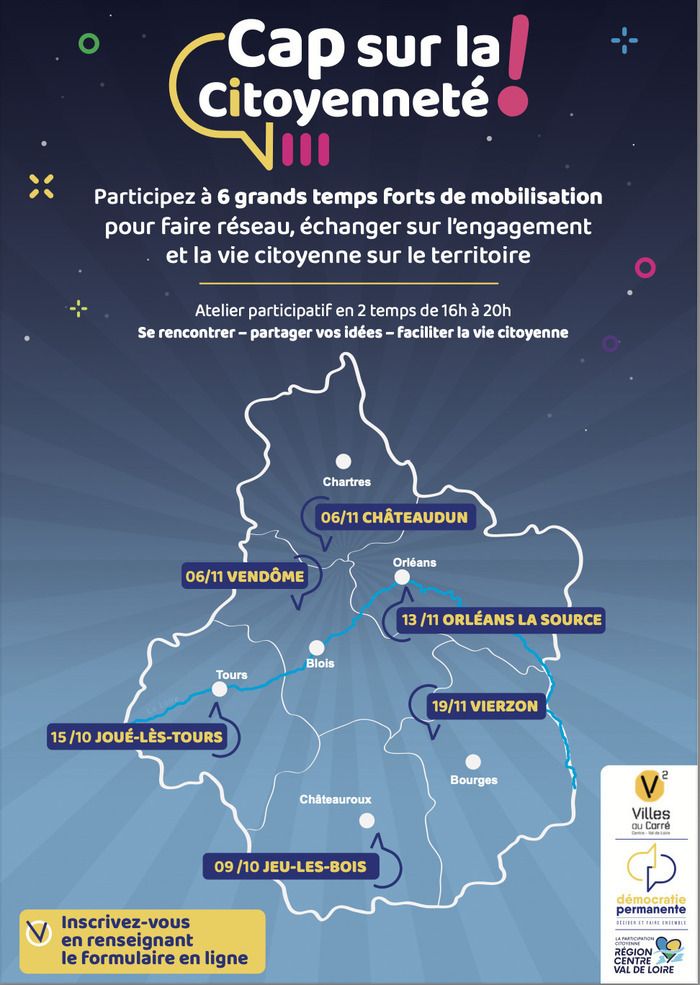 A l'initiative de la Région,  avec Villes au Carré : Visite Inspirante de l’ADAGV-45 et atelier "« Partageons nos constats sur la vie citoyenne et les solutions pour la faciliter »