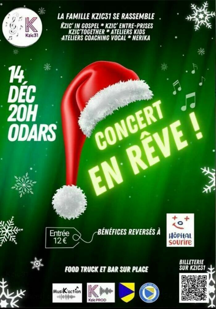 Concert de Noël le samedi 14 décembre 2024 à Odars 🎄