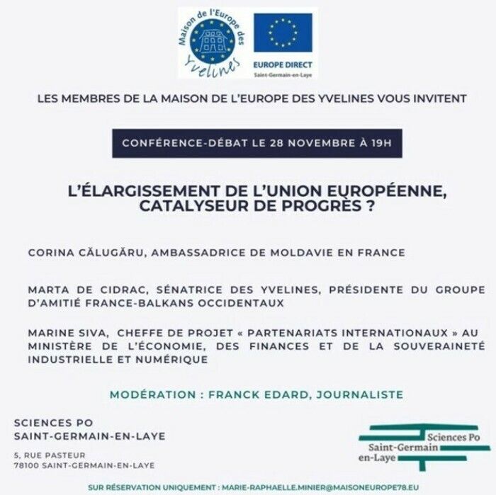 Une conférence organisée par la Maison de l'Europe des Yvelines, Centre Europe Direct de Saint-Germain-en-Laye