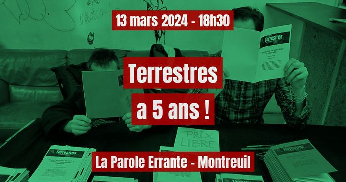 Anniversaire de la revue en ligne terrestres.org