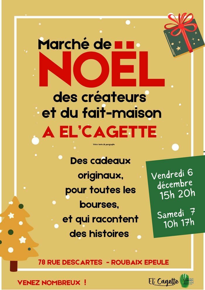 Venez acheter des cadeaux originaux réalisés par des créateurs et des confections fait maison.