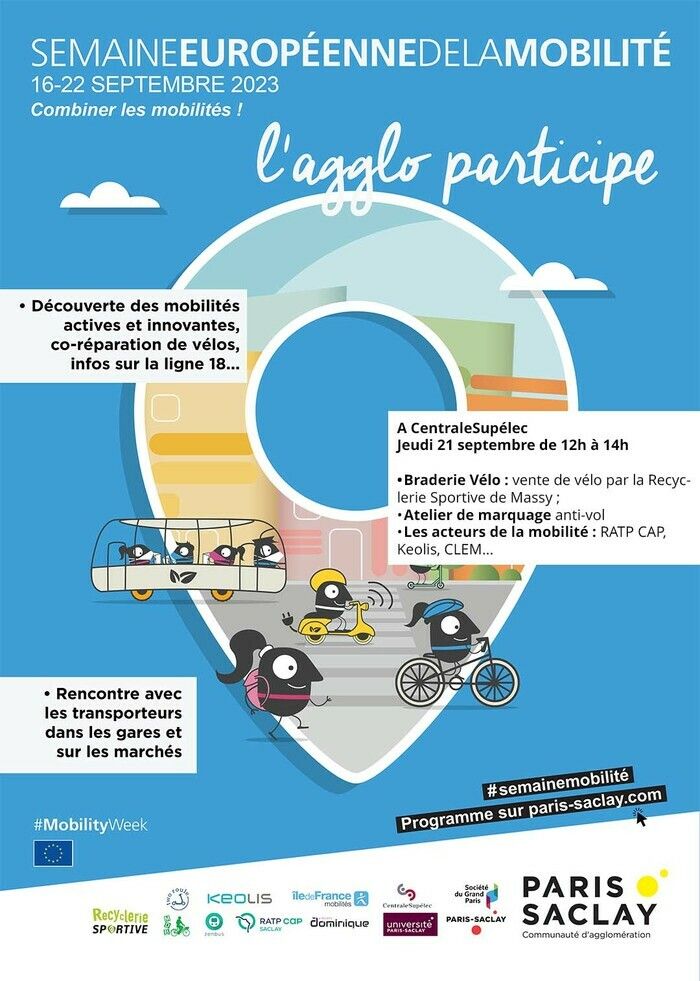 L’Université Paris-Saclay, CentraleSupélec et l’ENS Paris-Saclay vous informent sur les actions mises en place avec les différents acteurs de la mobilité.