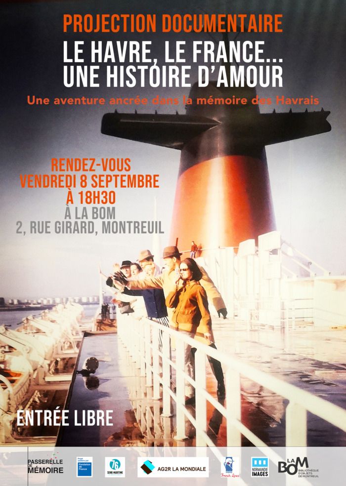 C'est vendredi ciné à la BOM, avec une projection documentaire signée Passerelle de Mémoire, qui retrace l'histoire du dernier paquebot français à travers la mémoire des havrais.es.