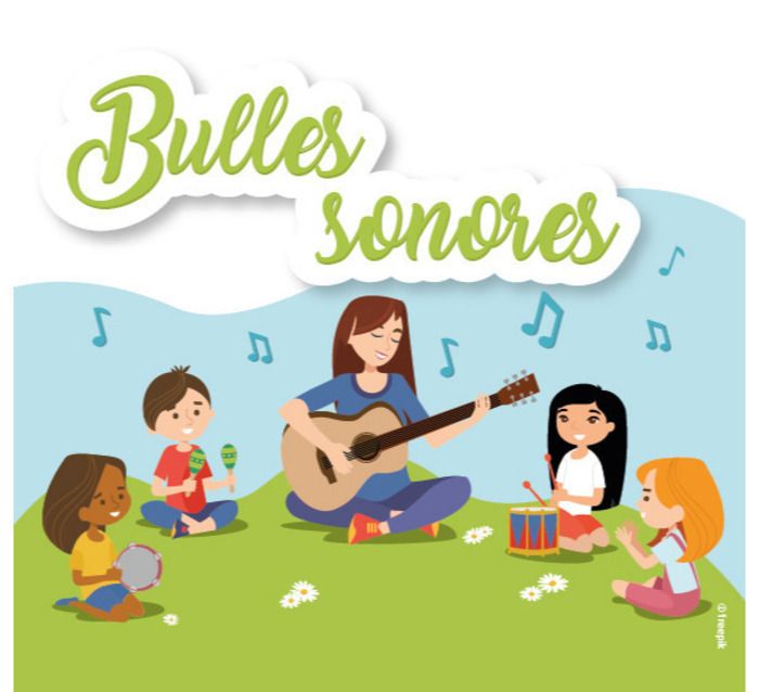 Les bulles sonores sont de petits espaces douillets où les tout-petits et les adultes sont invités à chanter, jouer, écouter, explorer, danser, à prendre le temps d'être ensemble autour de la musique.