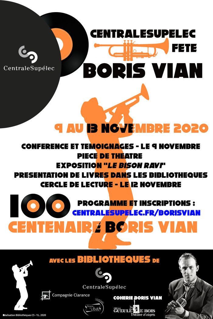 Inauguration virtuelle le 9 novembre à l'issue de la conférence sur Boris Vian