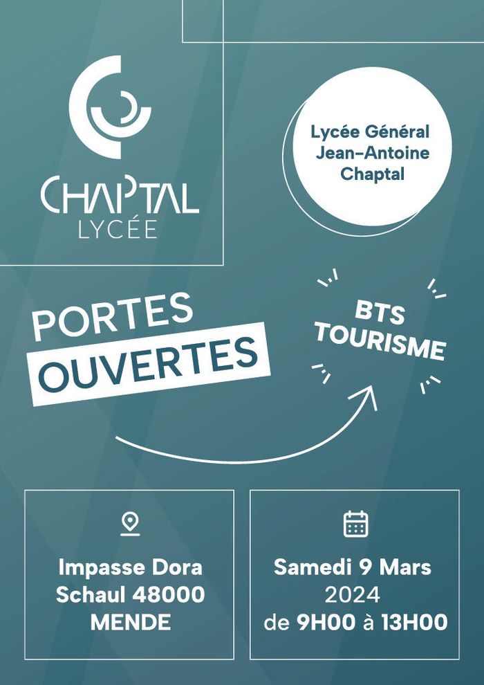 Venez découvrir le BTS Tourisme et les métiers associés au lycée Chaptal de Mende !