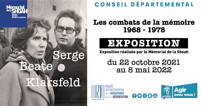 [PROLONGATION jusqu'au 14 mai] Le Conseil Départemental de Haute-Garonne invite l'exposition du mémorial de la Shoah afin de rendre hommage aux combats des époux Klarsfeld.