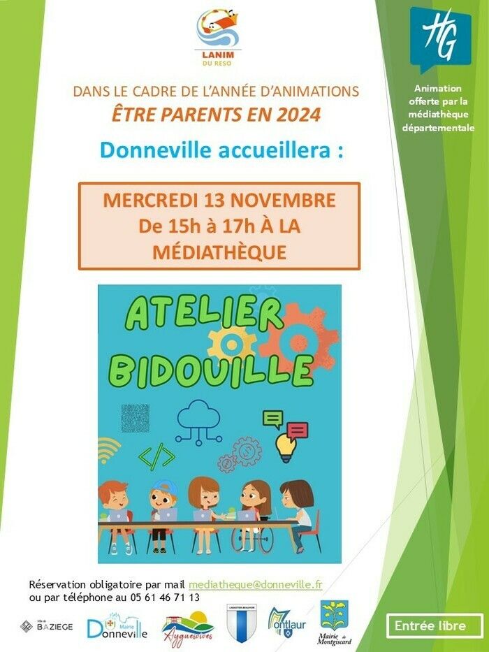 Ateliers de découverte du codage pour des duos parents/enfants. Chaque atelier dure une vingtaine de minutes environ, entre 15 h et 17 h.