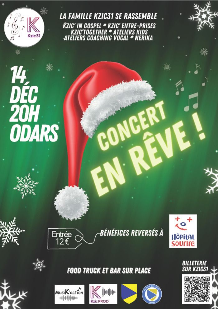 Toutes la famille Kzic31 se réunit le temps d’un concert de Noël où petits et grands vont se permettre de rêver, de partager pour une cause caritative qui nous rassemble.