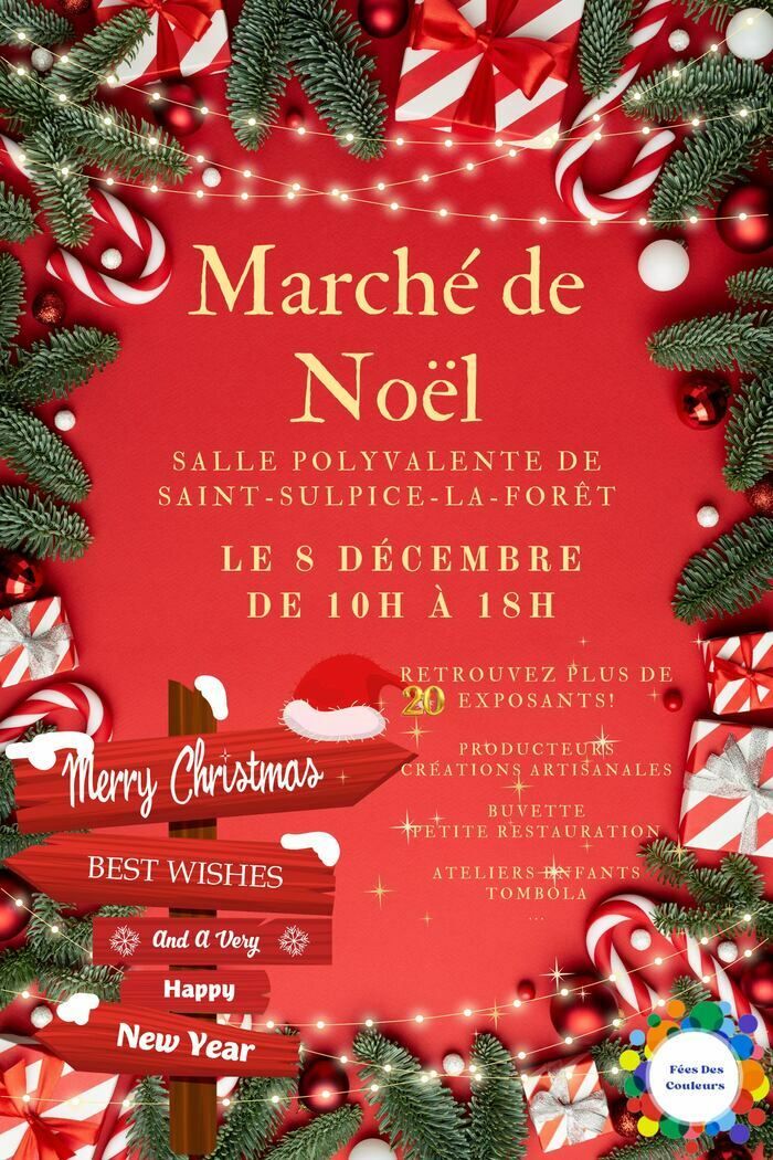 Salle polyvalente, marché de Noël organisé par les fées des couleurs