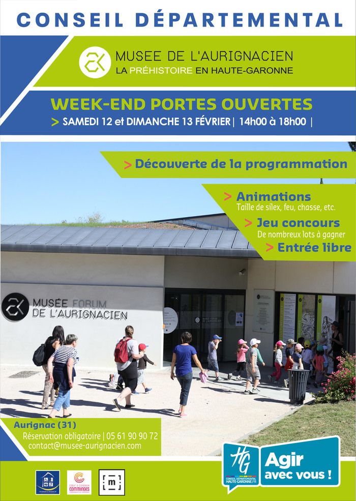 Après une courte période hivernale, le Musée de l’Aurignacien réouvre ses portes au public .  A cette occasion, le Musée organise un week-end portes-ouvertes le samedi 12 et dimanche 13 février.