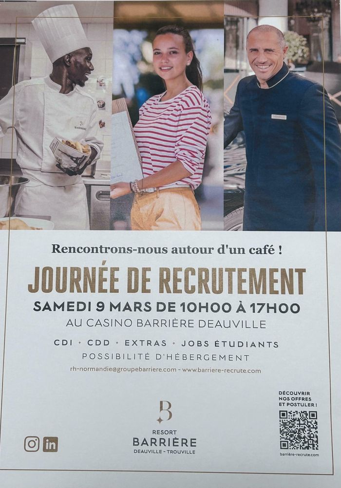 Job dating Barrière Resort Barrière Deauville+Trouville