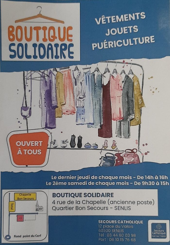 Vêtements pour enfants et adultes, des jouets, ainsi que tout le nécessaire pour la puériculture : poussettes, lits, sièges auto, etc.