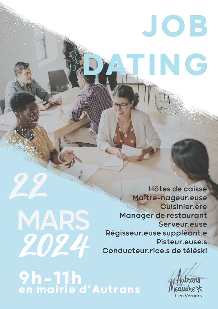 Dans le cadre de la semaine des métiers du tourisme, la station d'Autrans-Méaudre en Vercors organise un Job Dating.