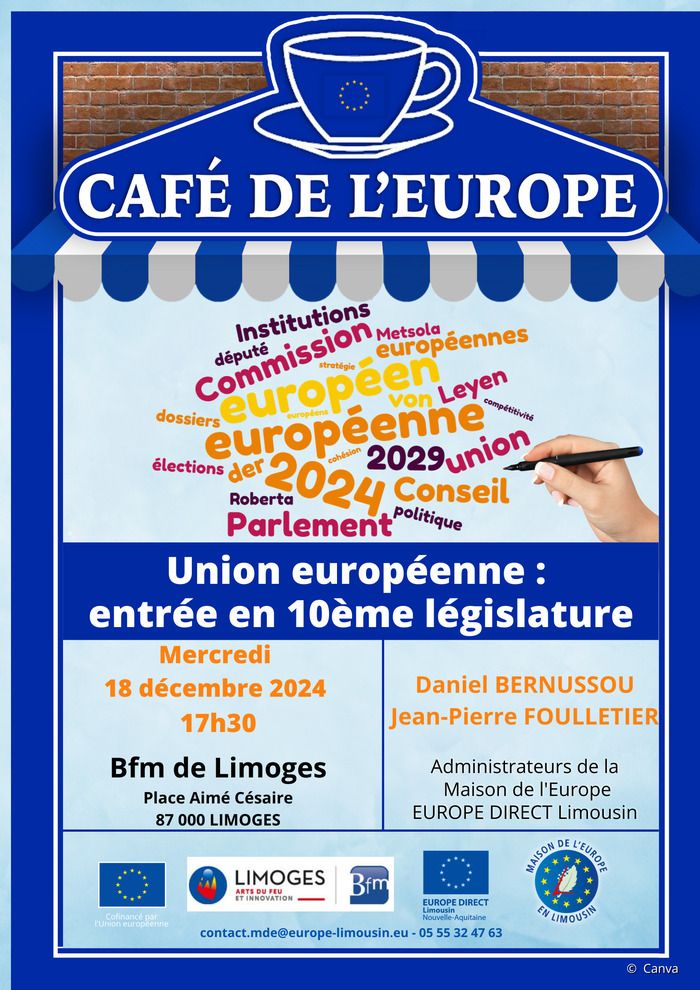 Café de l'Europe sur la mise en place des nouvelles institutions européennes pour les 5  ans à venir (2024-2029).