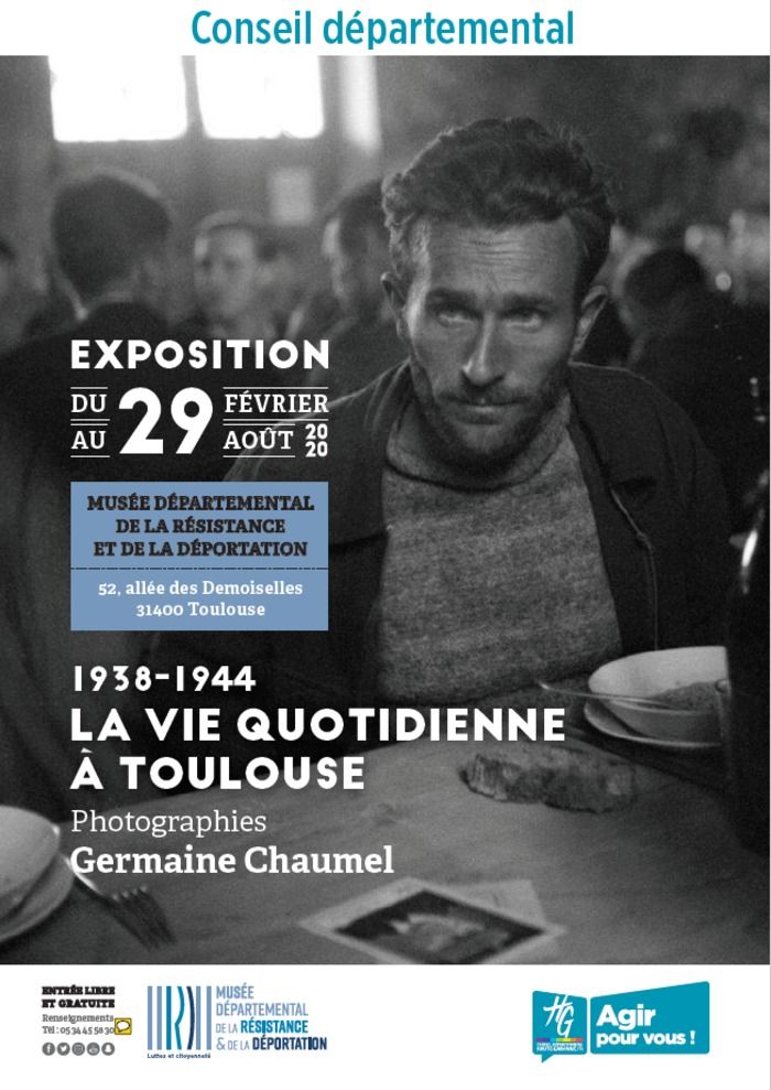 Venez découvrir dans le nouvel espace d'exposition temporaire du Musée départemental de la Résistance et de la Déportation l'exposition des photographies de Germaine Chaumel du 29 février au 29 août