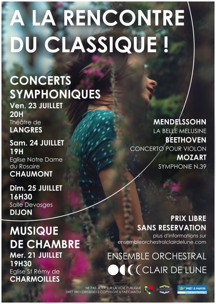 L'Ensemble Orchestral Clair de Lune vous donne rendez-vous pour un nouveau concert interactif autour de quelques unes des plus belles pages de la musique classique et romantique.