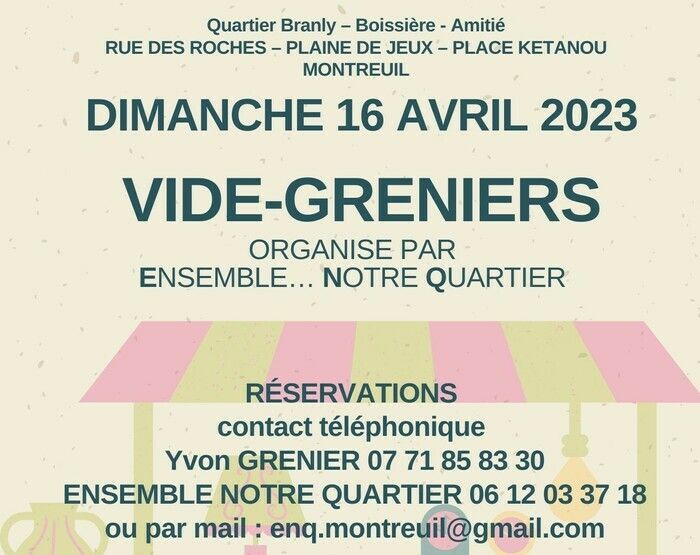 L'association Ensemble Notre Quartier organise son traditionnel vide-greniers