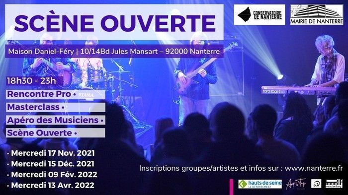 Deux fois par semestre, le Conservatoire de Nanterre, en partenariat avec le RIF et l’association Art’Is’Trip, organise son temps fort autour des Musiques Actuelles et de la pratique amateur.