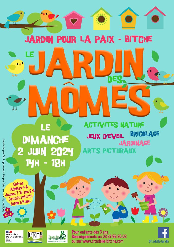 Der Jardin des Mômes ist eine Veranstaltung, die Kindern von 3 bis 12 Jahren gewidmet ist und Workshops in der Natur, manuelle Aktivitäten zum Erwachen, Spiele im Freien, andere unterhaltsame Animatio