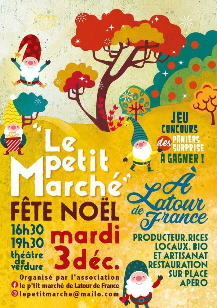 Producteur.rices locaux, bio, artisanat. Resto sur place, apéro en musique. Pour préparer Noël, trouver des cadeaux originaux, et passer un bon moment . Un marché spécial avec quelques surprises ....