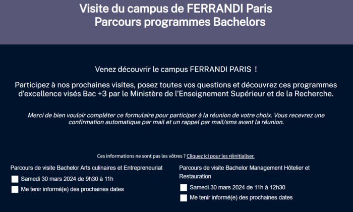 Visite Campus FERRANDI PARIS