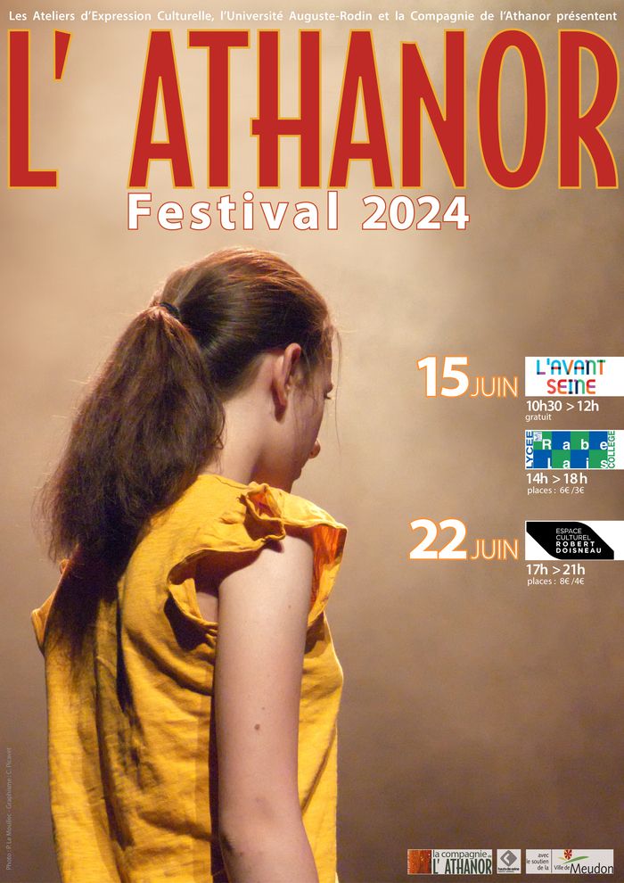 La Compagnie de l'ATHANOR fait son Festival 2024 : Impros à l'Avant-Seine et créations théâtrales au lycée Rabelais par les jeunes et à l'espace culturel Robert Doisneau  par les grands.
