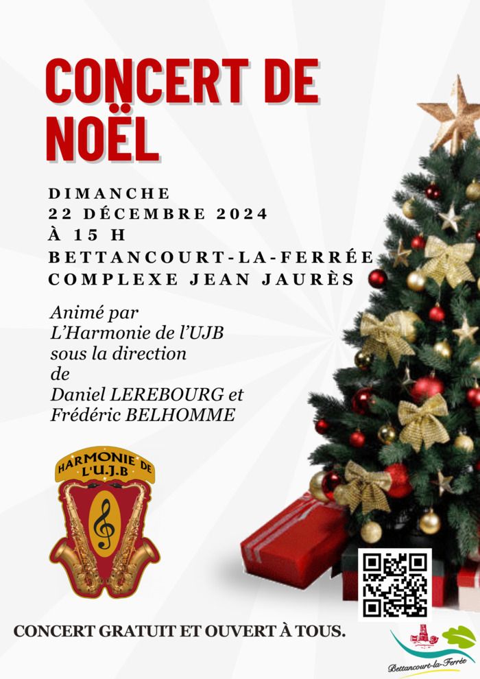 Concert de Noël réalisé par l'Harmonie de l'UJB de Saint-Dizier, sous la direction de Daniel Lerebourg et de Frédéric Belhomme. Musiques de Noël élargies et intergénérationnelles