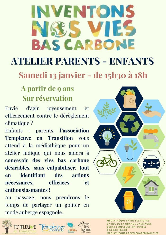 Inventons nos vies bas carbone : atelier ludique pour réfléchir en famille aux actions possibles !