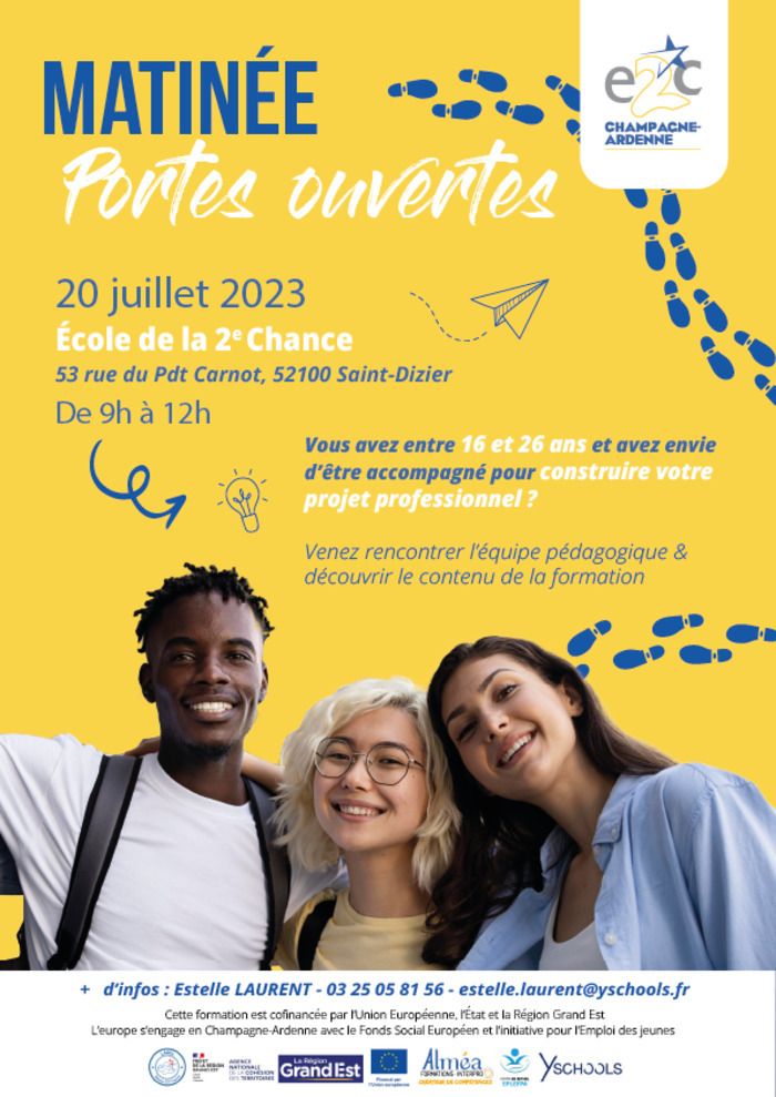 L'E2C organise sa matinée portes ouvertes afin de proposer aux jeunes de 16 à 26 ans un accompagnement dans leur projet professionnel.