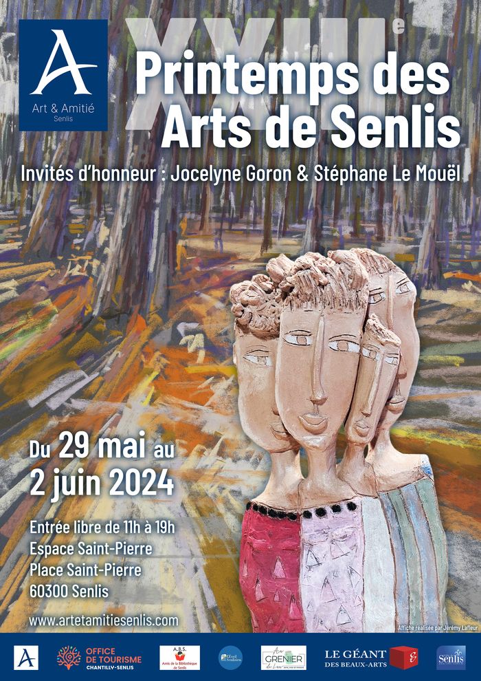 L’association Art et Amitié Senlis a le plaisir de vous convier à son prochain Printemps des Arts, qui aura lieu du 29 mai au 2 juin 2024 à l'Espace Saint-Pierre de Senlis.