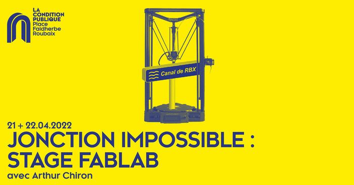 L’artiste Arthur Chiron s’empare une nouvelle fois des outils du Fablab et proposera sur les après-midis d'avril un stage d’immersion dans l’atelier numérique de la Condition Publique