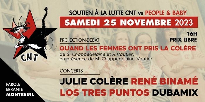 Projection, discussions et concert de soutien