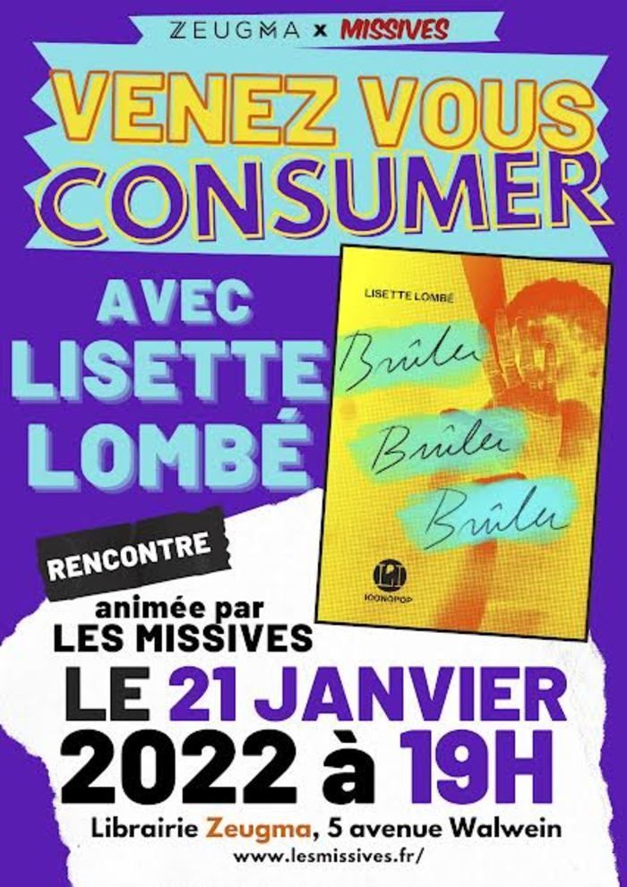 Lisette Lombé, poétesse et slameuse, vient rencontrer son public à la librairie Zeugma et présenter son recueil poétique Brûler, brûler, brûler