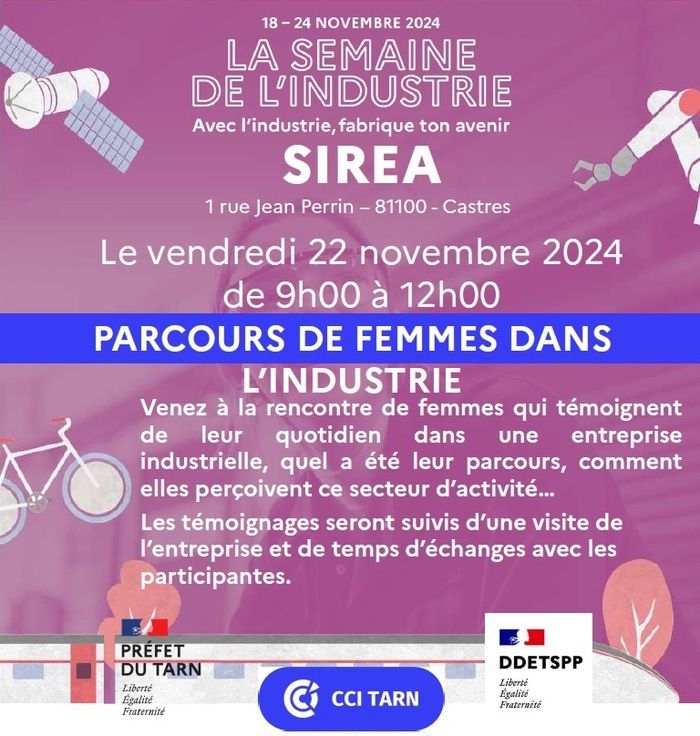 Présentation de parcours de femmes dans le secteur de l'industrie