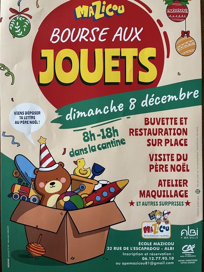 Bourse aux jouets, article de puériculture, animations, buvette