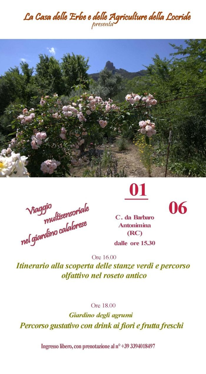 Multisensory journey in the Calabrian garden