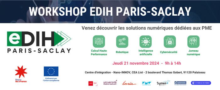 Workshop - eDIH Paris-Saclay, le hub au service de la transition numérique des PME franciliennes