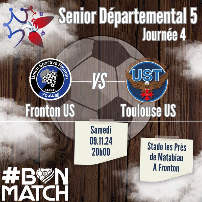 Rendez-vous le Samedi 09 novembre à 20h00 pour venir voir les seniors de Fronton jouer contre Toulouse !!