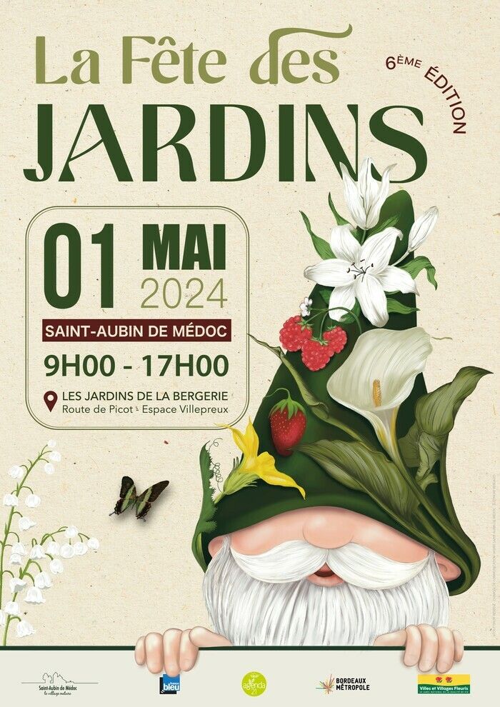 Le mercredi 1er mai 2024, la commune organise la 6ème édition de sa Fête des Jardins, évènement incontournable du Printemps à Saint-Aubin de Médoc.