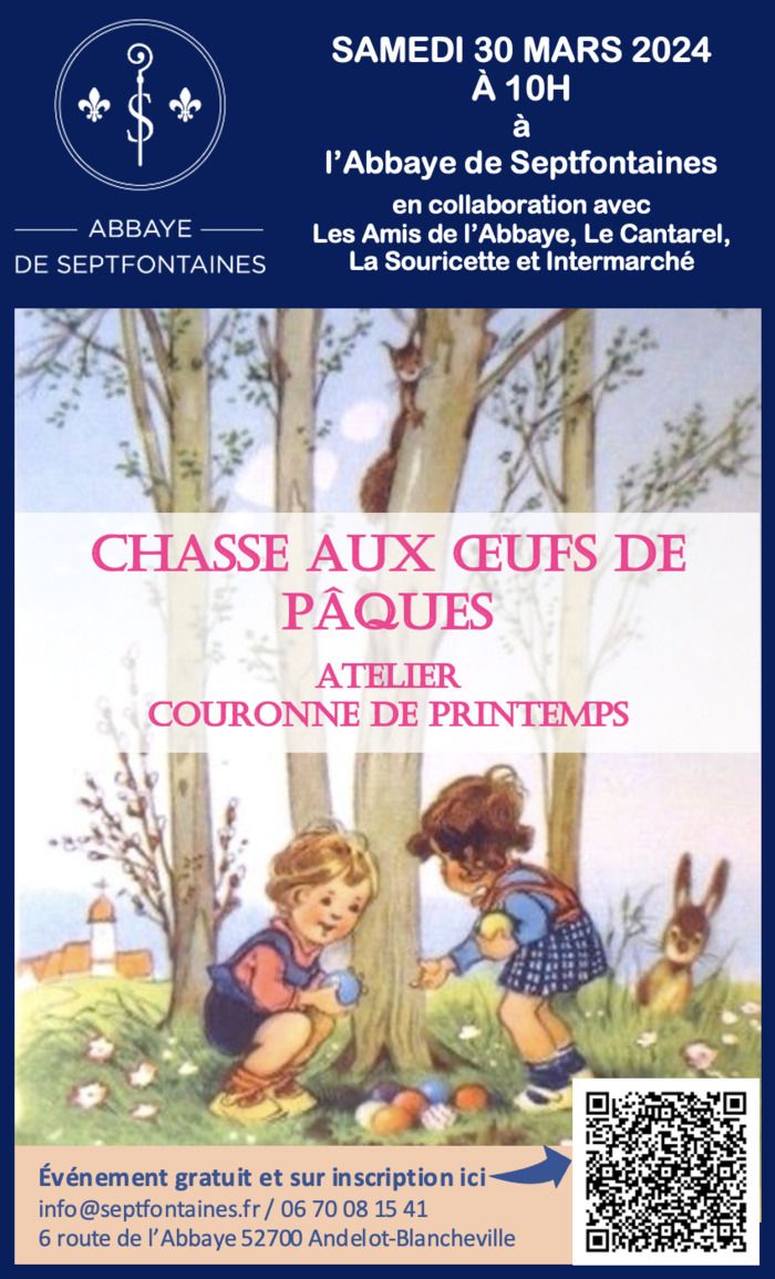 🐣🌷🪻🐰🪺 Avis aux petits (et grands d'ailleurs) ! Prêts pour chasser les oeufs dans le parc de l'abbaye de Septfontaines ?